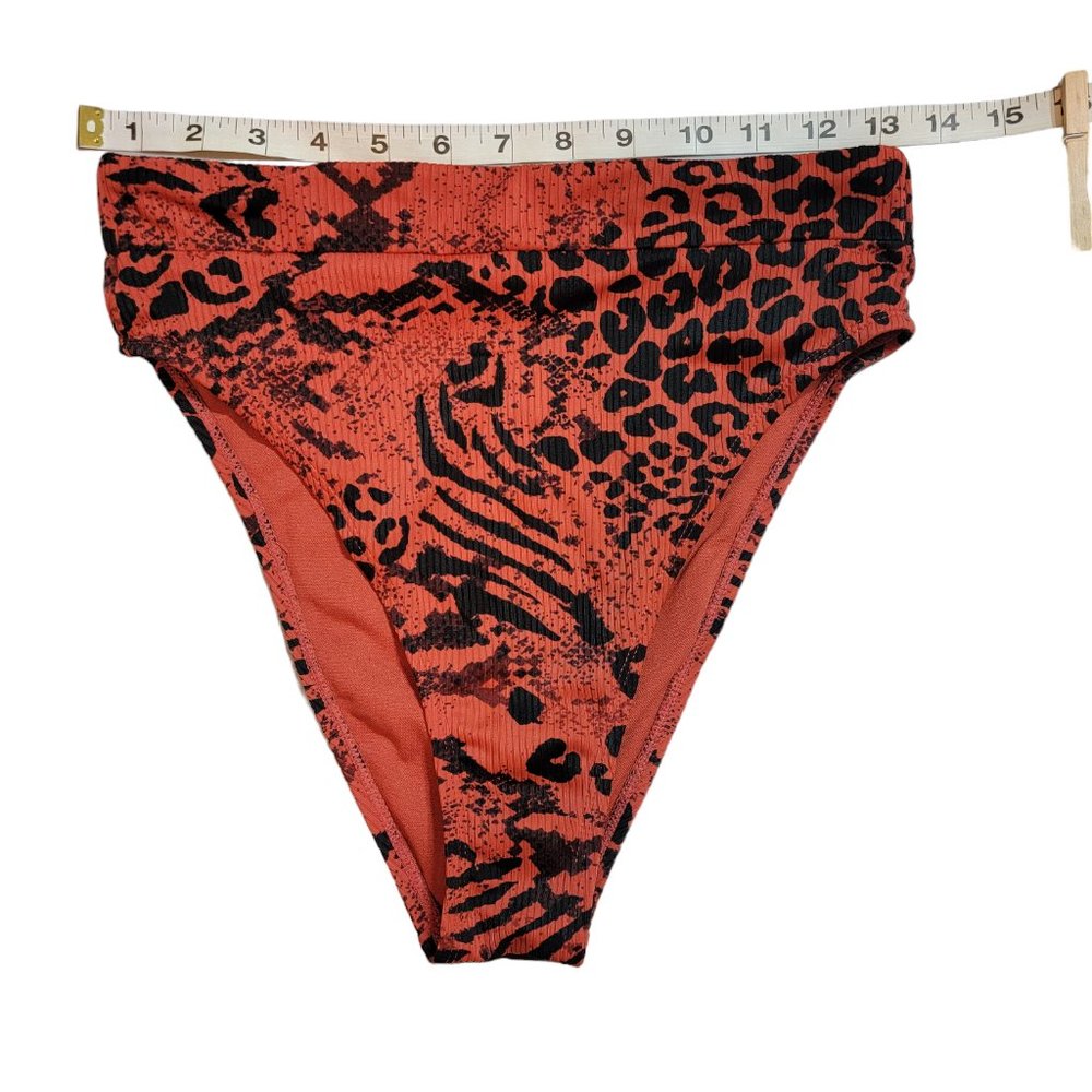 Xhilaration Tiger Bikini Swim Suit Bottom Animal Print on Ribbed Fabric